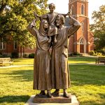 Bronze Jesus Mary and Joseph Statue for church garden