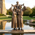 Bronze Jesus Mary and Joseph Statue for garden