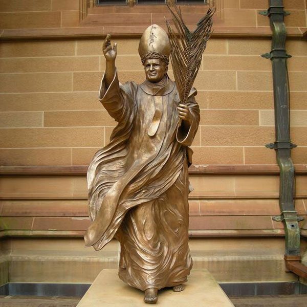 Bronze catholic garden sculptures of pope francis statue for sale