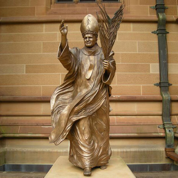 Bronze catholic garden sculptures of pope francis statue for sale TBC-16