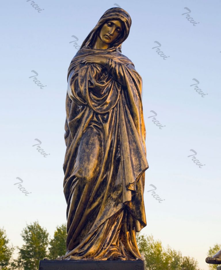 Bronze catholic outdoor statues of mother mary life size religious