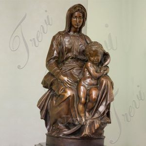Bronze religious catholic Mother mary and baby jesus madonna statue bruges online to buy