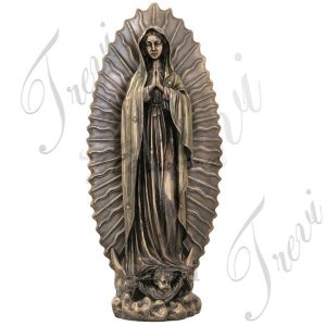 Bronze religious statues of our lady of guadalupe garden sculpture for sale