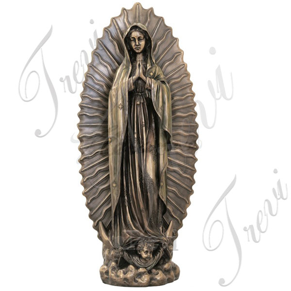 Bronze religious statues of our lady of guadalupe garden sculpture for sale TBC-38
