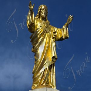 Bronze sacred heart of jesus religious garden statues for sale