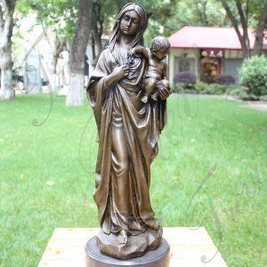 Large virgin mary statue madona with baby jesus bronze religious outdoor sculptures for sale