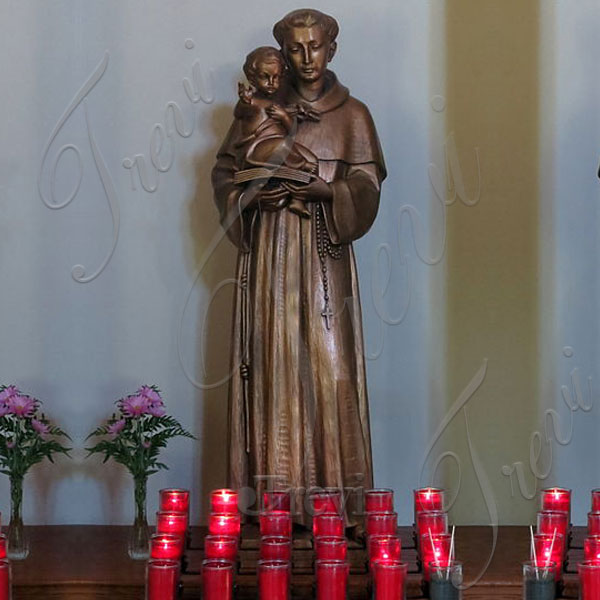 Life size bronze st anthony outdoor catholic church statue to buy TBC-26