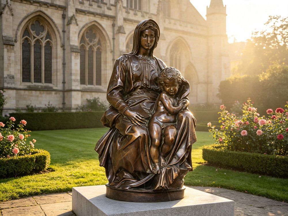Bronze Madonna of Bruges Statue TBC-07 2 Madonna of Bruges Statue for church