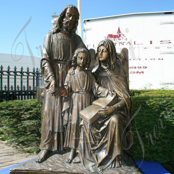 Mary joseph and baby jesus holy family bronze religious garden statues to buy  TBC-02