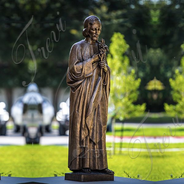 Outdoor bronze catholic statue of st joseph proyer sculptures for sale TBC-47