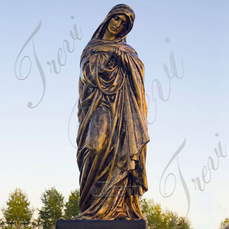 Life Size Bronze Mother Mary Religious Statue for Garden Decor Wholesale