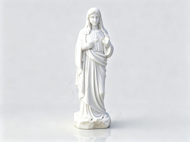 Marble Statue of Immaculate Heart of Mary