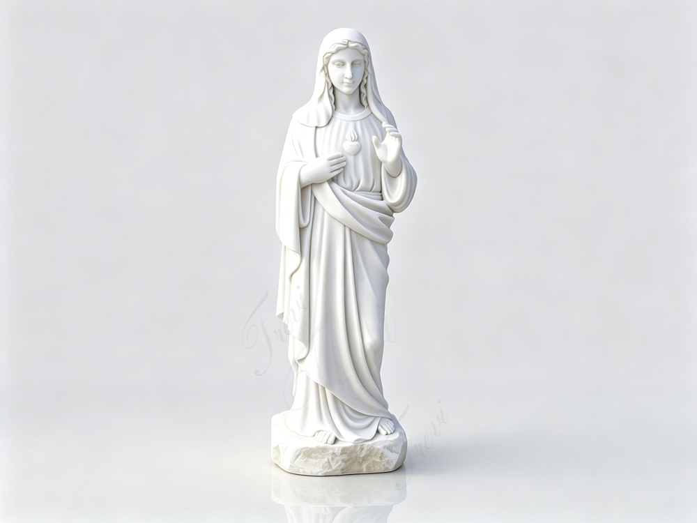 Marble Statue of Immaculate Heart of Mary