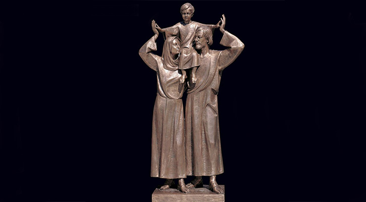 Life Size Bronze Mary Joseph and Baby Jesus Statue Outdoor Decor for Sale BOKK-113