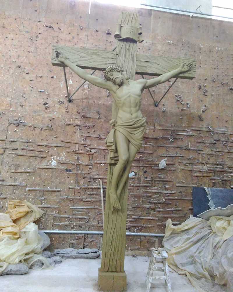 Jesus statue clay mold making-Trevi sculpture