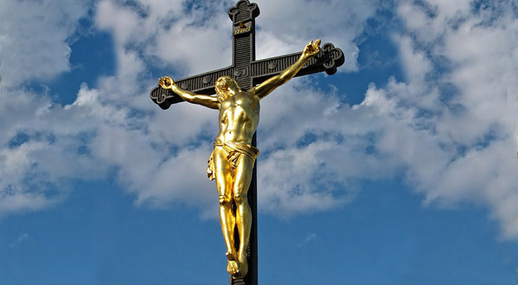 Life-Size Bronze Crucifix Religious Statue Church Decoration Factory Supply for Sale B0KK-644