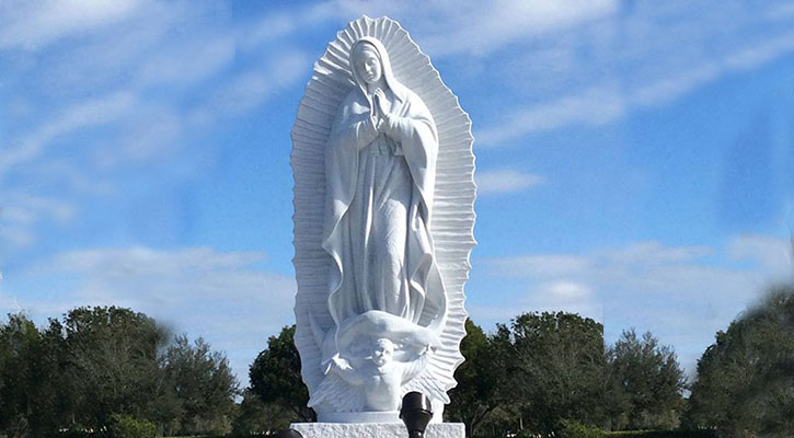 Life Size Our Lady of Guadalupe Marble Statue Outdoor Decor for Sale CHS-357