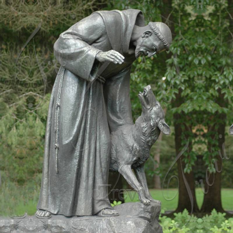 Saint Francis Statue Details-Trevi sculpture