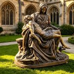 Life Size Catholic Bronze Pieta Statue in church