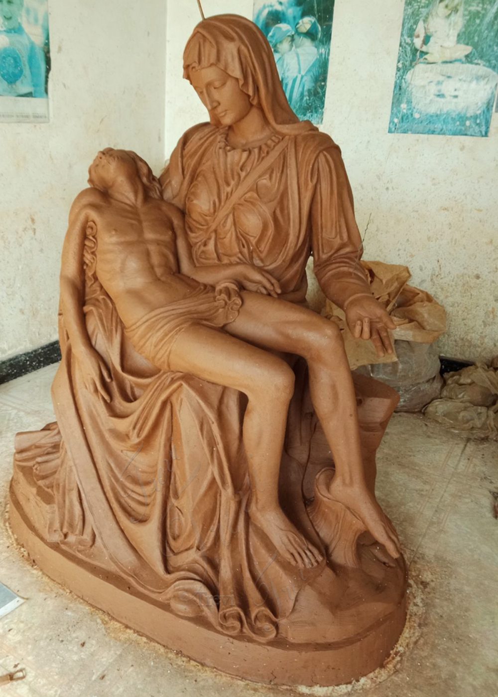 Life Size Catholic Pieta Statue clay model