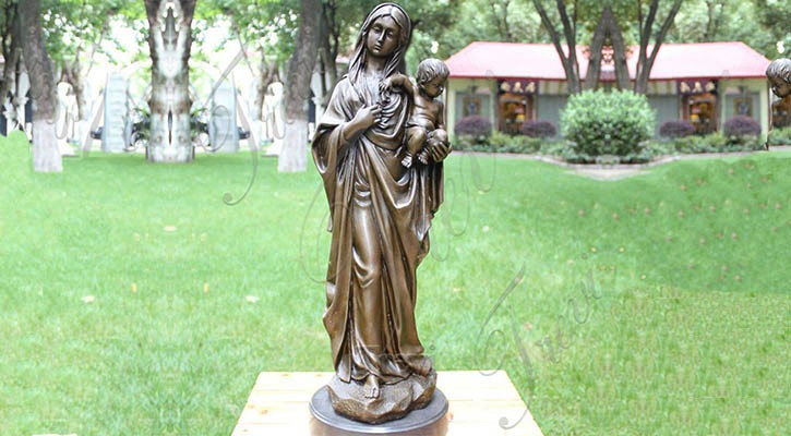 Life Size Virgin Mary and Jesus Bronze Sculpture for Sale BOKK-637