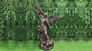 bronze St. Michael statue-Trevi Sculpture.