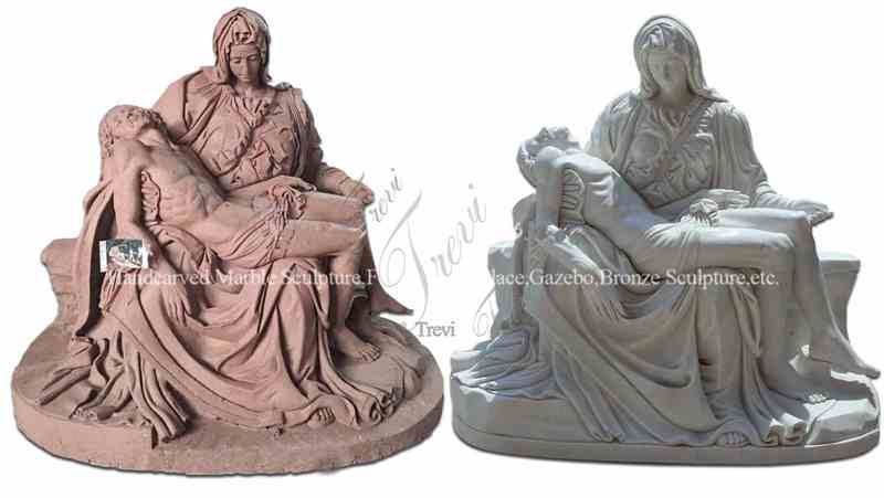clay mold making of bronze Pieta statue -Trevi sculpture