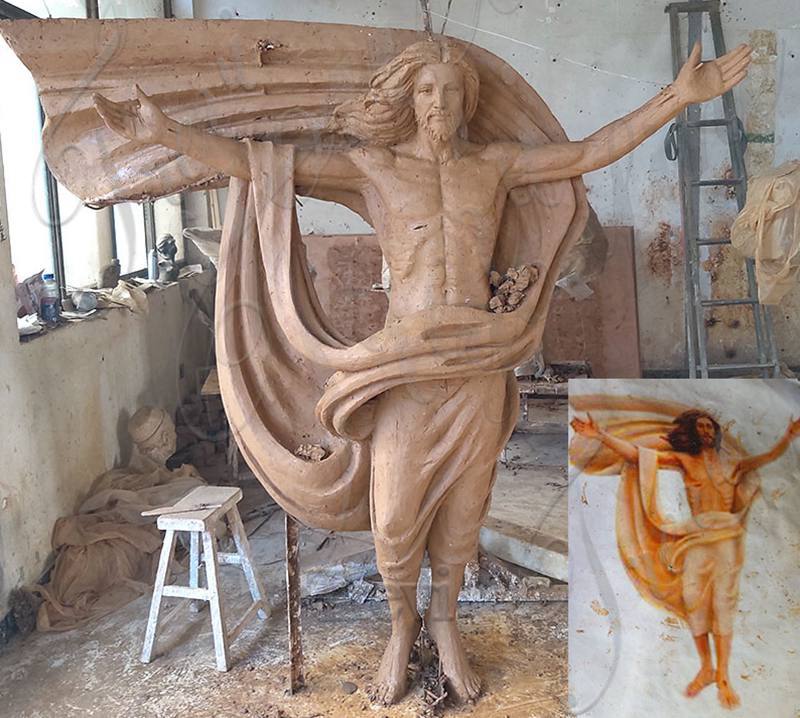 clay molds of bronze Jesus statue-Trevi sculpture