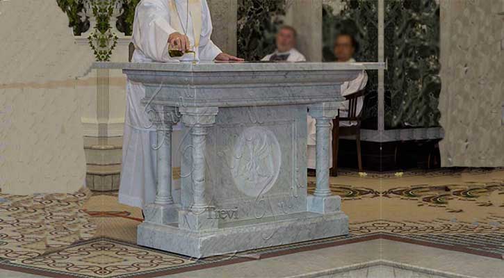 Simple Style Natural Marble Altar Church Decor for Sale CHS-325