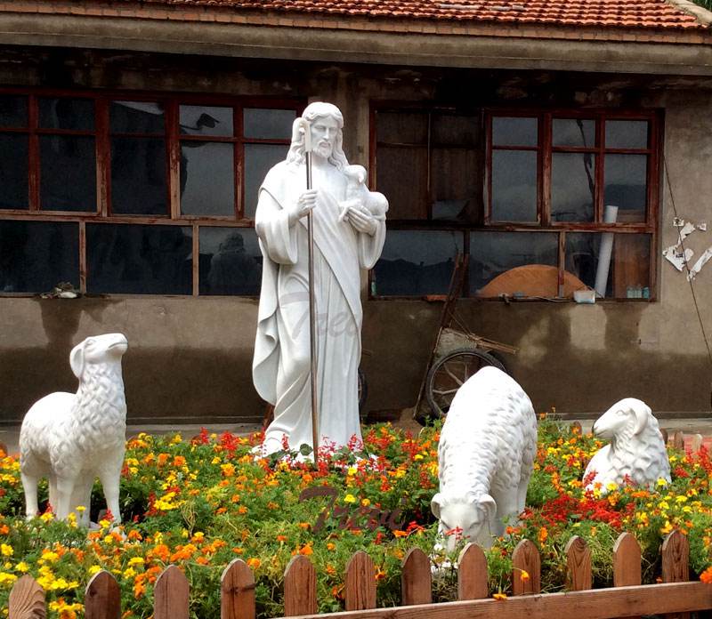 Jesus good shepherd statue-Trevi Sculpture