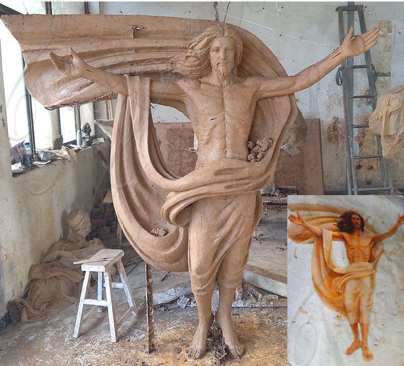 clay mold of bronze Jesus-Trevi Sculpture
