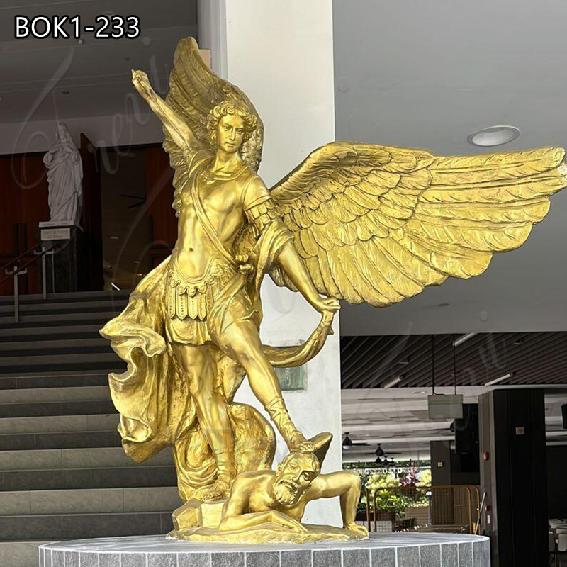 St. Michael bronze statue for sale-Trevi Sculpture