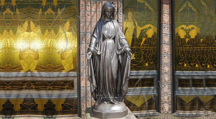 Life-Size Bronze Virgin Mary Statue Outdoor Decor for Sale BOK1-253