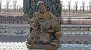 vintage st. Francis statue-Trevi Art statue .