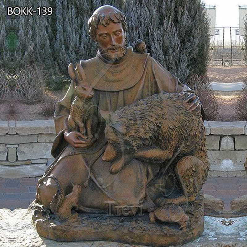 vintage st. Francis statue-Trevi Art statue