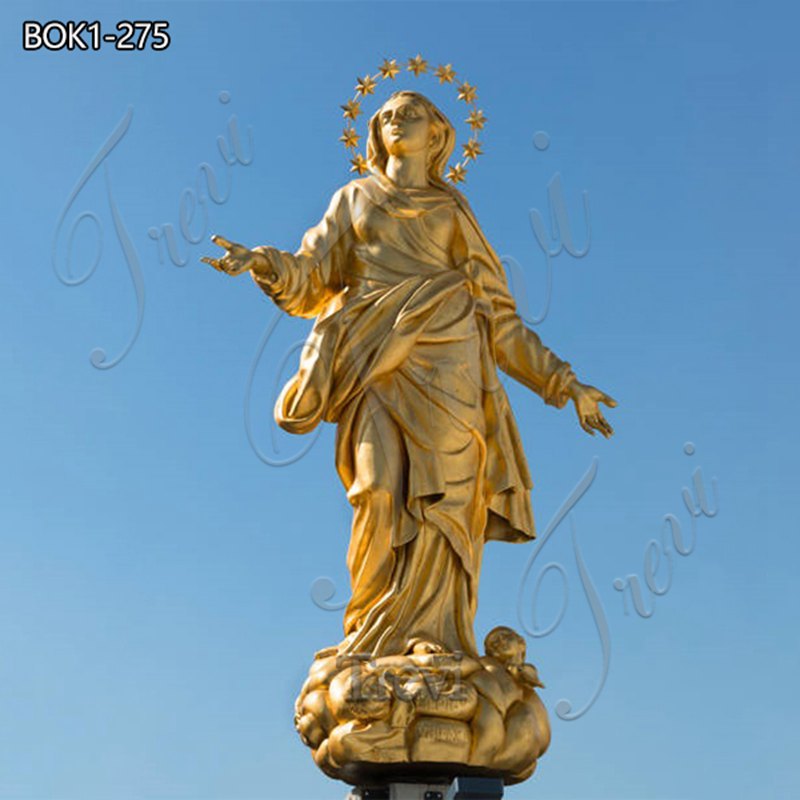 bronze Virgin Mary statue-Trevi statue