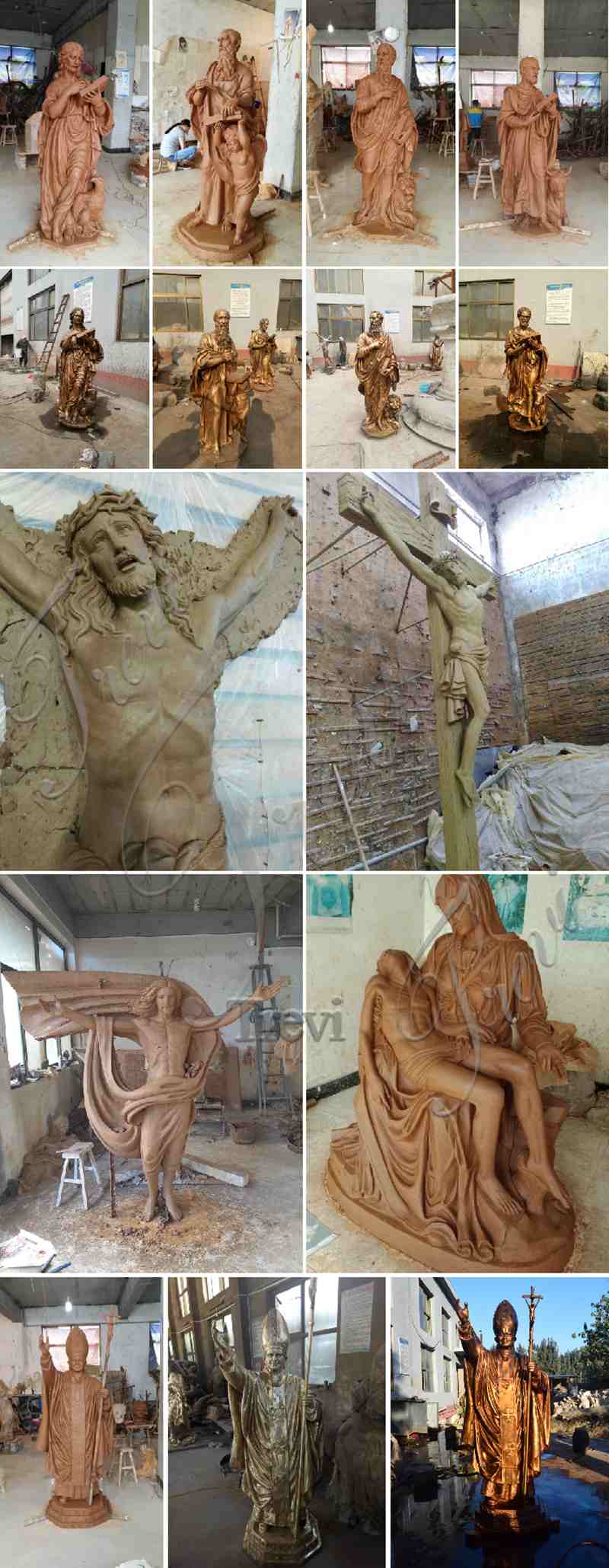 clay molds of bronze religious statues-Trevi Sculpture