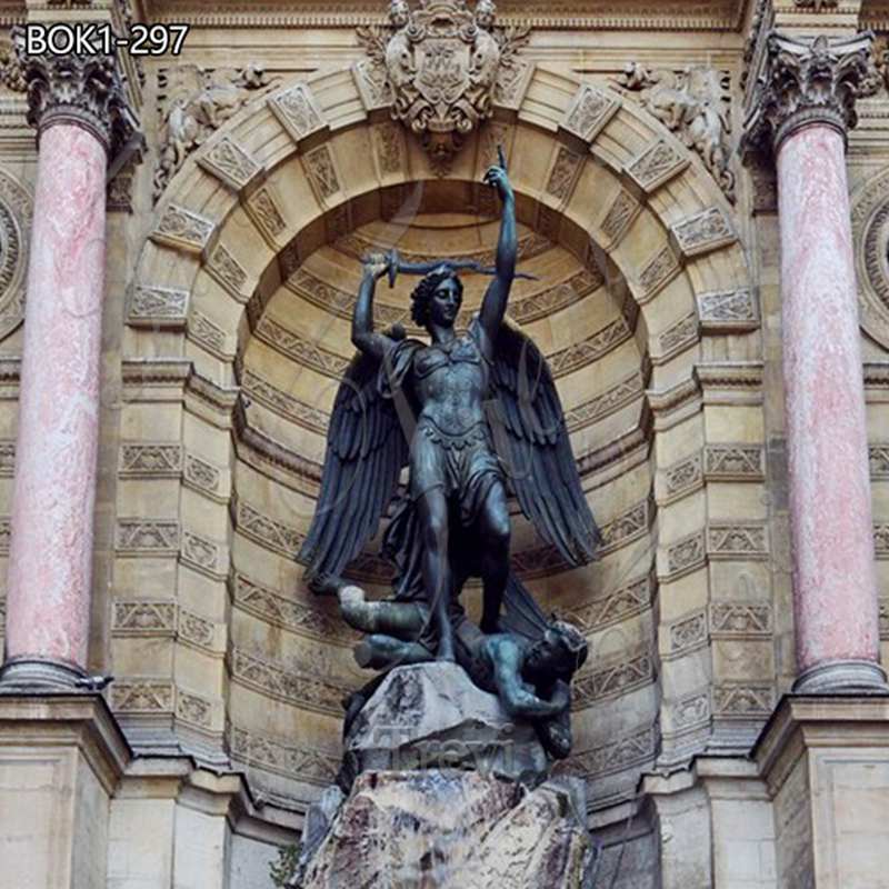 statue of St. Michael and the devil-Trevi Sculpture
