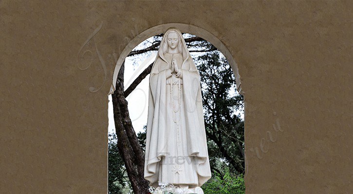 Hand Carved Marble Virgin Fatima Statue Supplier CHS-888