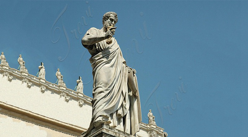 marble St. Peter statue for sale-Trevi Sculpture