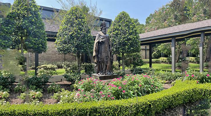 Patinated Bronze St Patrick Statue Garden Decor for Sale BOK1-169