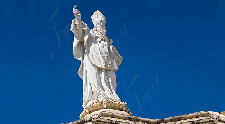 White Marble Saint Nicholas Statue Factory Supplier CHS-907