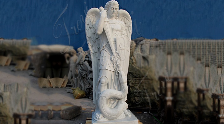 Life Size Marble St Michael Statue Factory Supplier CHS-362