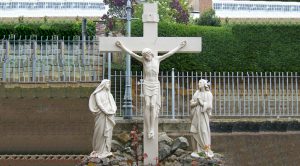 marble crucifix-Trevi Sculpture