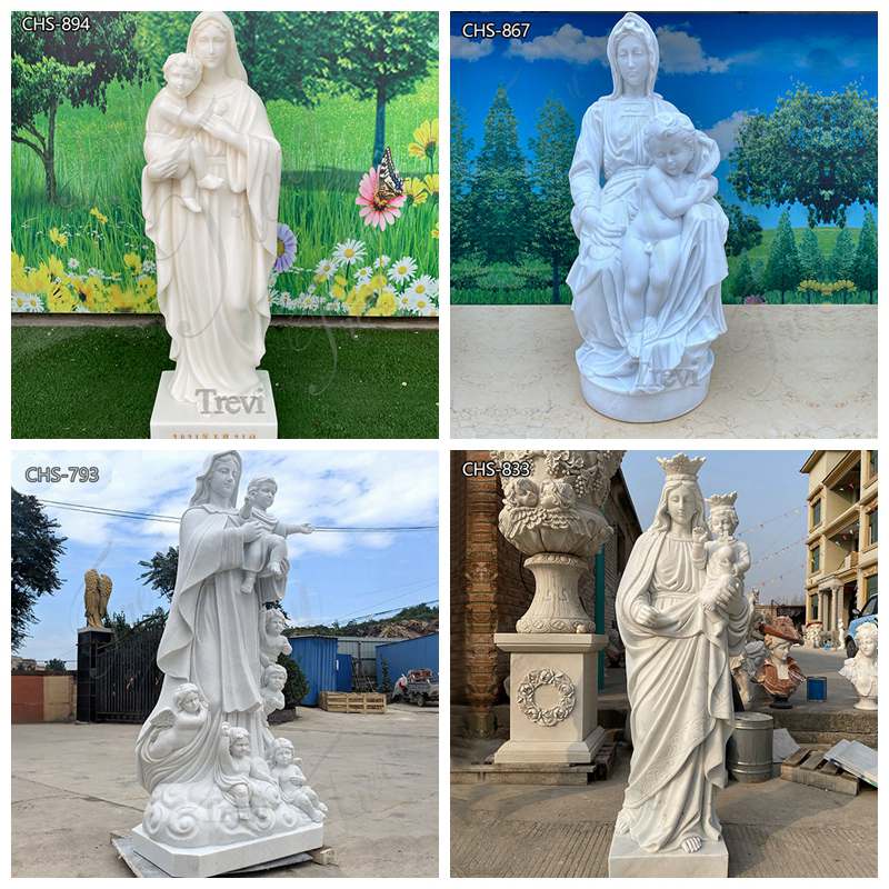 Mary holding baby Jesus statue for sale-Trevi Ssculpture