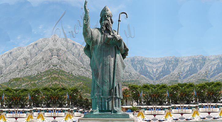 Bronze Casting St Nicholas Statue for outdoor for Sale BOK1-364