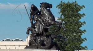 St George slaying the dragon statue-Trevi Statue.