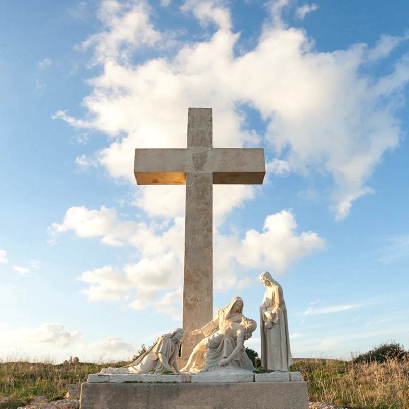 The Famous Fourteen Stations of the Cross Statue