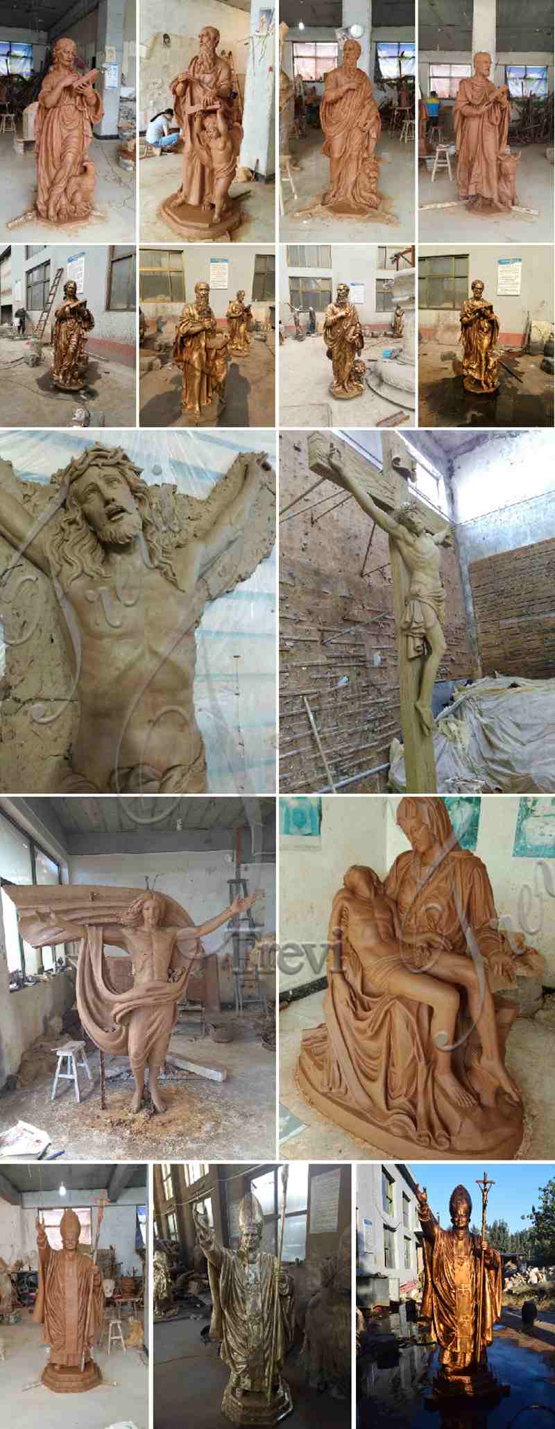 clay model making for the bronze religious statues-Trevi Statue