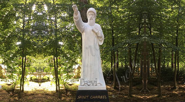 White Marble Saint Charbel Statue Factory Supplier CHS-917